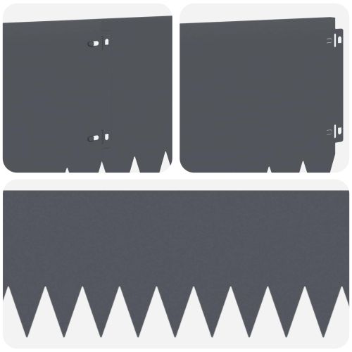 Ограда за трева 20 pcs 103 x 25 см Стомана Антрацит