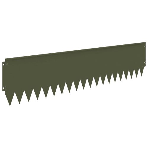 Ограда за трева 20 pcs 103 x 25 см Стомана Маслиненозелено