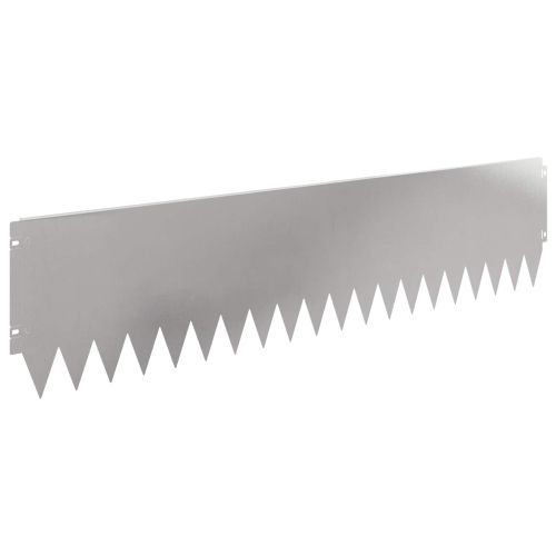 Ограда за трева 10 pcs 103 x 25 см Стомана Сребристо