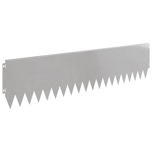 Ограда за трева 20 pcs 103 x 25 см Стомана Сребристо