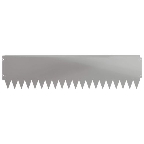 Ограда за трева 10 pcs 103 x 25 см Стомана Сребристо