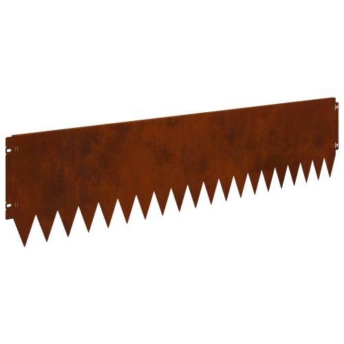 Ограда за трева 20 pcs 103 x 25 см Стомана Ръждясало