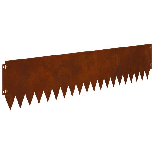 Ограда за трева 20 pcs 103 x 25 см Стомана Ръждясало