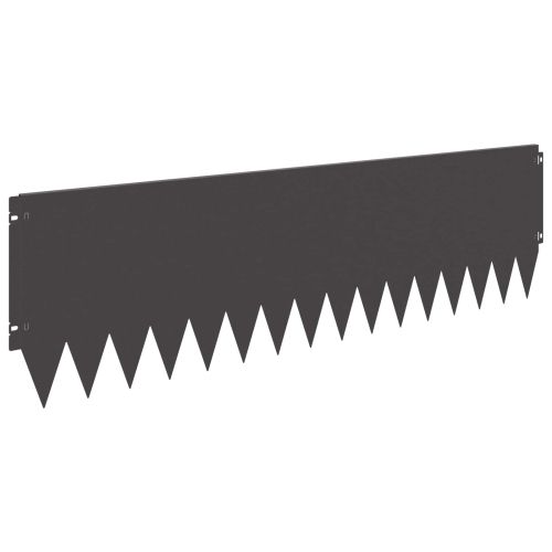 Ограда за трева 10 pcs 103 x 30 см Стомана Черно