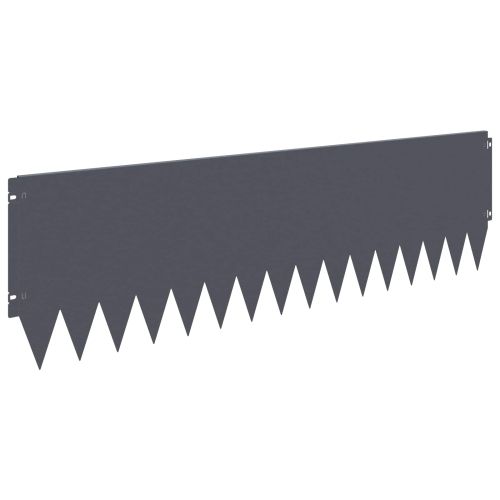 Ограда за трева 10 pcs 103 x 30 см Стомана Антрацит
