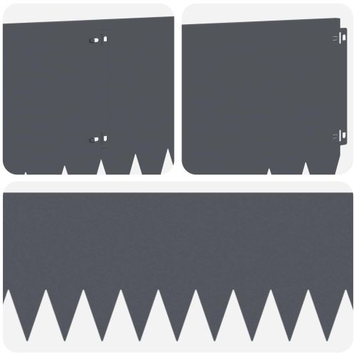 Ограда за трева 10 pcs 103 x 30 см Стомана Антрацит