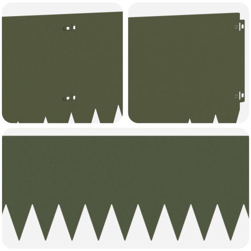 Ограда за трева 10 pcs 103 x 30 см Стомана Маслиненозелено