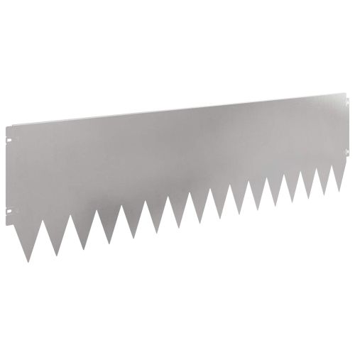 Ограда за трева 10 pcs 103 x 30 см Стомана Сребристо
