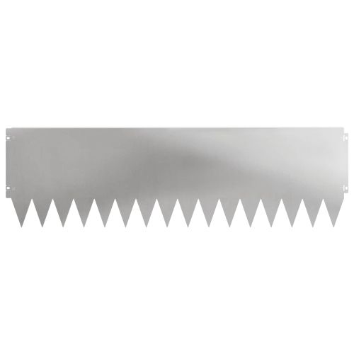 Ограда за трева 10 pcs 103 x 30 см Стомана Сребристо