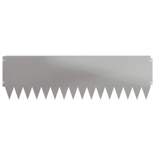 Ограда за трева 10 pcs 103 x 30 см Стомана Сребристо