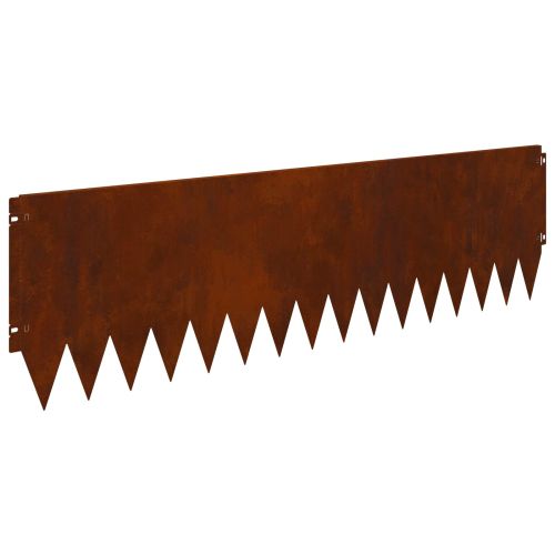 Ограда за трева 10 pcs 103 x 30 см Стомана Ръждясало