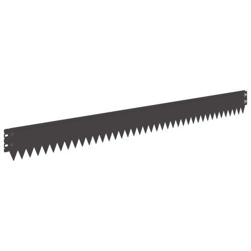 Ограда за трева 50 pcs 103 x 10 см Стомана Черно
