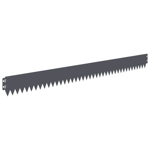 Ограда за трева 30 pcs 103 x 10 см Стомана Антрацит