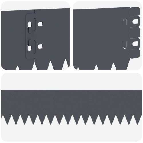 Ограда за трева 30 pcs 103 x 10 см Стомана Антрацит