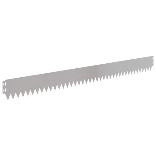 Ограда за трева 50 pcs 103 x 10 см Стомана Сребристо