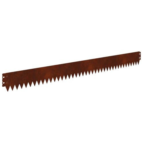 Ограда за трева 20 pcs 103 x 10 см Стомана Ръждясало