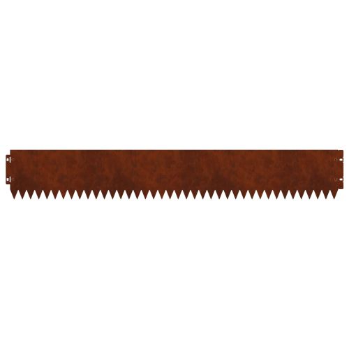 Ограда за трева 10 pcs 103 х 15 см Стомана Ръждясало