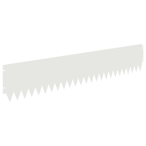 Ограда за трева 30 pcs 103 x 20 см Стомана Бяло