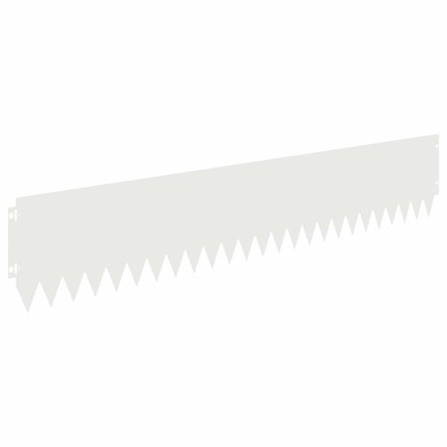 Ограда за трева 30 pcs 103 x 20 см Стомана Бяло