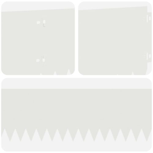 Ограда за трева 30 pcs 103 x 20 см Стомана Бяло