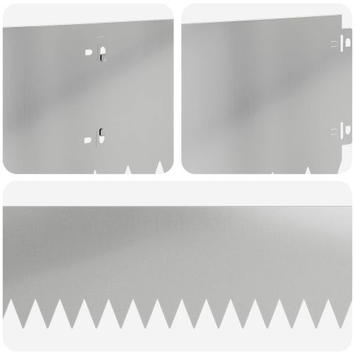 Ограда за трева 10 pcs 103 x 20 см Стомана Сребристо