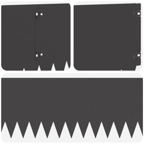 Ограда за трева 10 pcs 103 x 25 см Стомана Черно