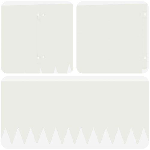 Ограда за трева 20 pcs 103 x 25 см Стомана Бяло