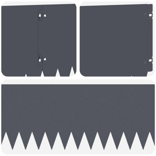 Ограда за трева 20 pcs 103 x 25 см Стомана Антрацит