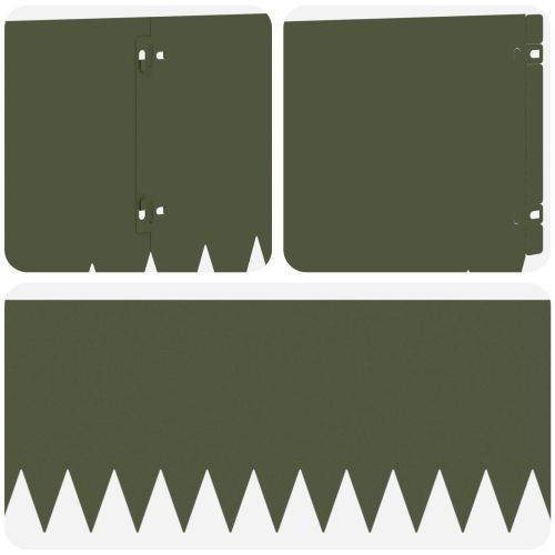 Ограда за трева 10 pcs 103 x 25 см Стомана Маслиненозелено