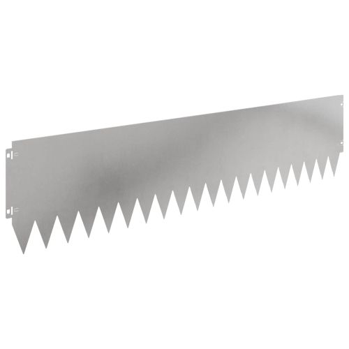 Ограда за трева 10 pcs 103 x 25 см Стомана Сребристо