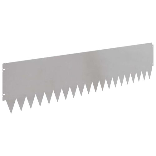 Ограда за трева 10 pcs 103 x 25 см Стомана Сребристо