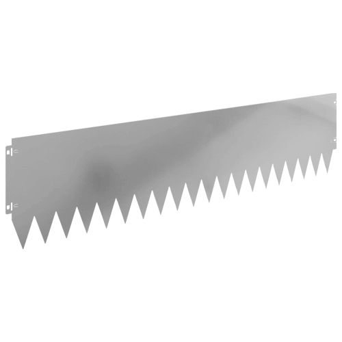 Ограда за трева 10 pcs 103 x 25 см Стомана Сребристо