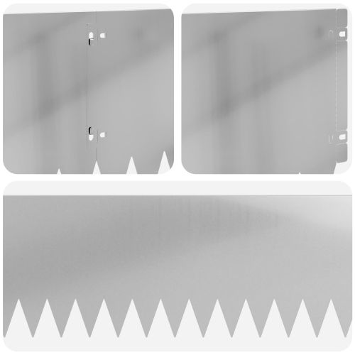 Ограда за трева 10 pcs 103 x 25 см Стомана Сребристо