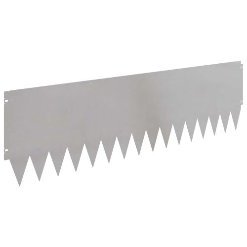 Ограда за трева 20 pcs 103 x 30 см Стомана Сребристо