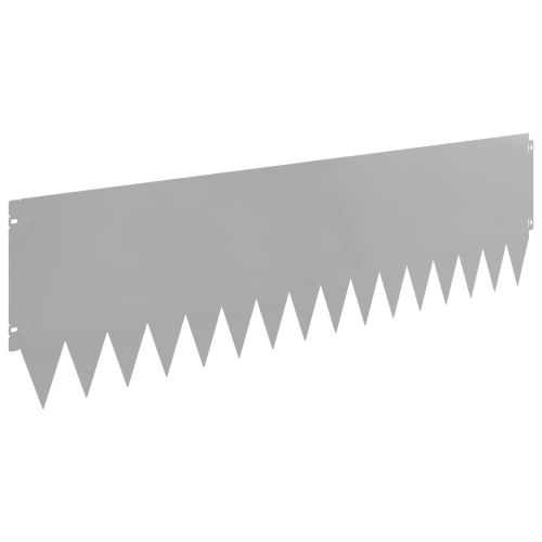 Ограда за трева 10 pcs 103 x 30 см Стомана Сребристо