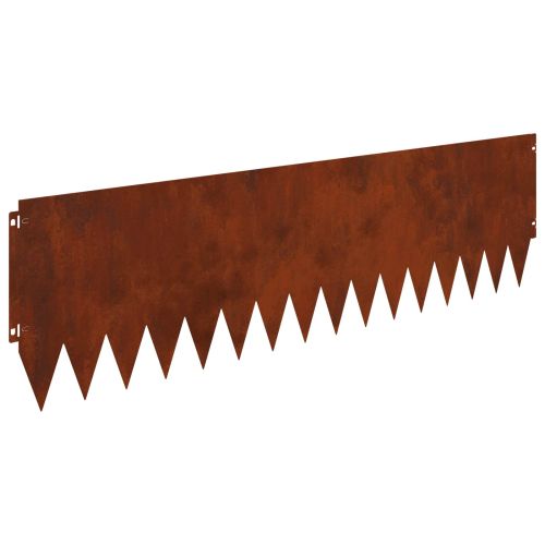 Ограда за трева 20 pcs 103 x 30 см Стомана Ръждясало
