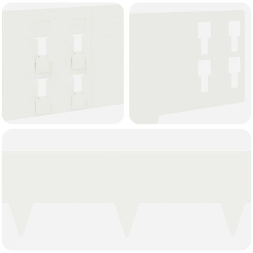 Ограда за трева 30 pcs 100 x 15 cm Стомана Бяло