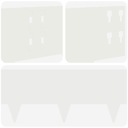 Ограда за трева 10 pcs 100 x 20 cm Стомана Бяло