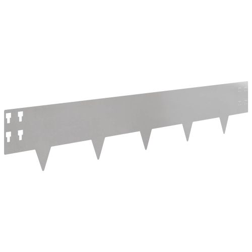 Ограда за трева 20 pcs 100 x 20 cm Стомана Сребристо