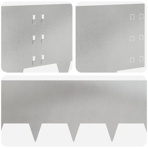 Ограда за трева 20 pcs 100 x 30 cm Стомана Сребристо