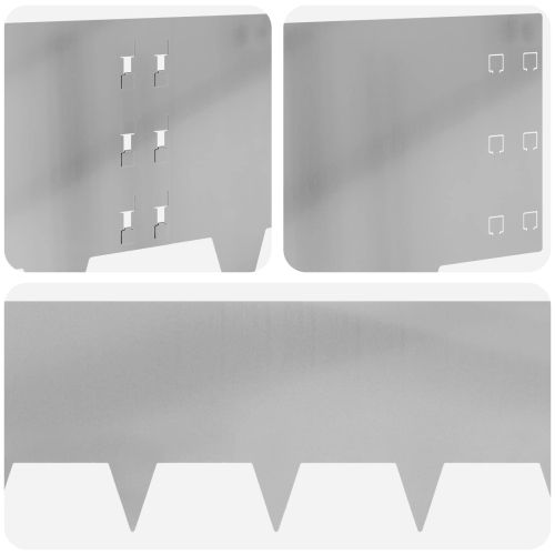 Ограда за трева 30 pcs 100 x 30 cm Стомана Сребристо