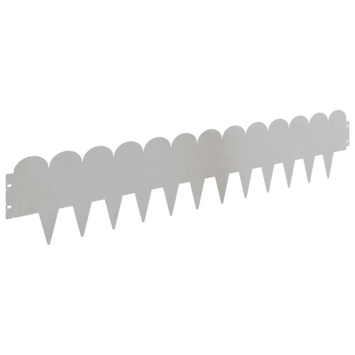 Ограда за трева 20 pcs 103 x 20 см Стомана Сребристо