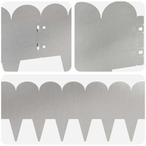 Ограда за трева 30 pcs 103 x 20 см Стомана Сребристо
