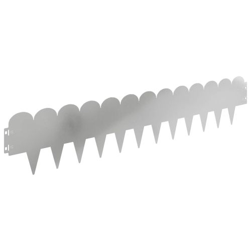 Ограда за трева 20 pcs 103 x 20 см Стомана Сребристо