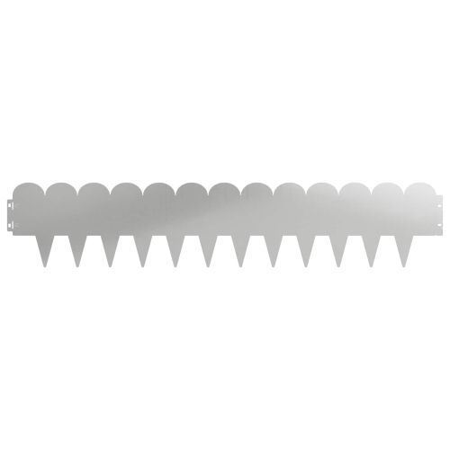 Ограда за трева 30 pcs 103 x 20 см Стомана Сребристо