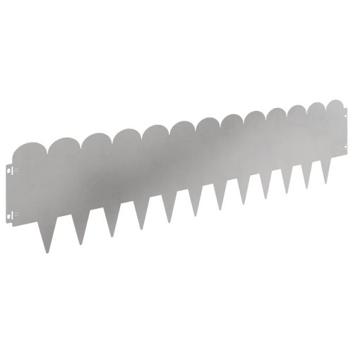 Ограда за трева 30 pcs 103 x 25 см Стомана Сребристо