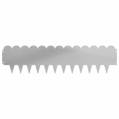 Ограда за трева 30 pcs 103 x 25 см Стомана Сребристо