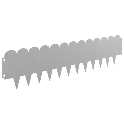 Ограда за трева 20 pcs 103 x 25 см Стомана Ръждясало