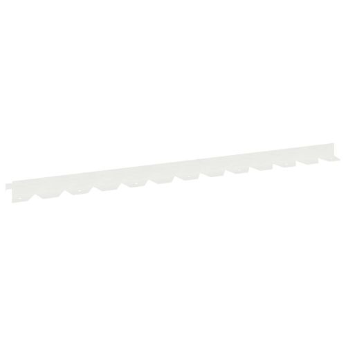 Ограда за трева 50 pcs 102 x 4 x 4 см Стомана Бяло