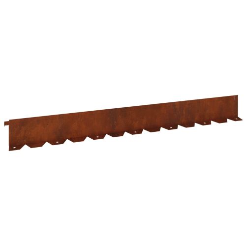 Ограда за трева 10 pcs 102 x 10 x 4 см Стомана Ръждясало